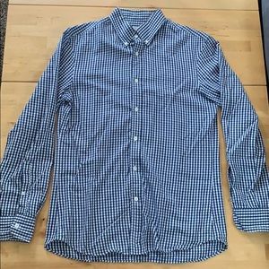 J.Press blue and white checkered button up